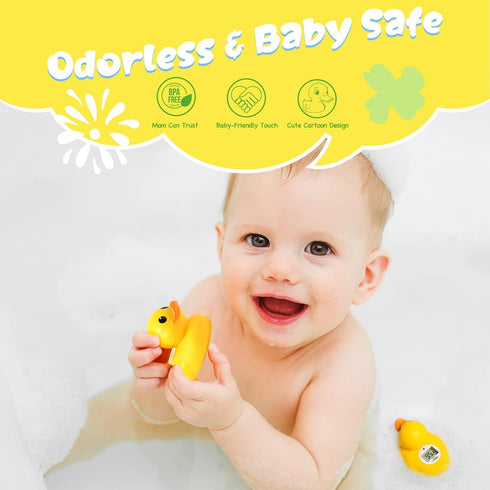 DoliWish Baby Bath Thermometer Pregnancy and Newborn Classical Duck Baby Water Thermometer for Bathtub,Temp Alert Bath
