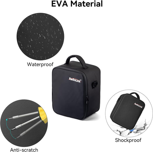 Radiolink EVA Carrying Case with Shoulder Strap, Portable Waterproof Bag for RC8X Radio Transmitter and Accessories,