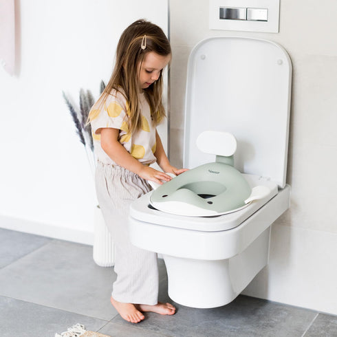 Kindsgut Whale Potty Training Seat for Toddlers Kids Toilet Seat with Backrest, Non-Slip, Fits Round & Oval Toilet