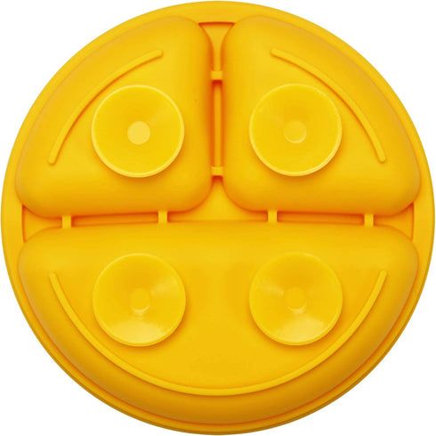 PandaEar Divided Unbreakable Silicone Baby and Toddler Plates - 3 Pack, Non-Slip, Dishwasher and Microwave Safe