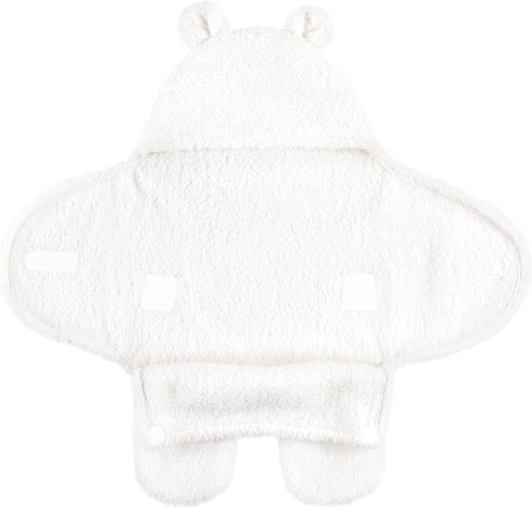 Hudson Baby Unisex Sherpa Baby Outdoor Stroller Sack Wrap, Cream, One Size