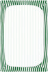 Jihqo 52" 28" Green White Stripes Crib Sheets for Boys Girls Soft Breathable Mini Crib Sheets for Baby x