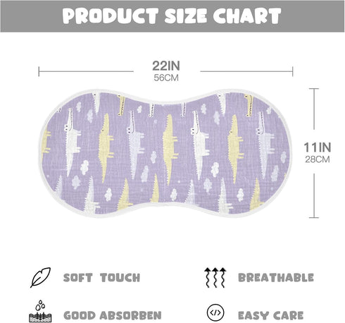 decor gift 4 Pack 22x11in Cotton Muslin Burp Cloths Good Absorbent? Ghothic Crocodiles Pastel Purple Feed Cloth