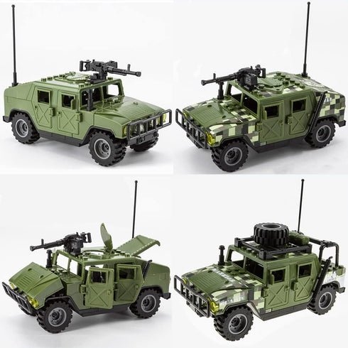 Armored Vehicle Building Block Toy, Military Vehicle for Ages 6-12+, Army Battle Brick Model Toys Gifts for Boys (4