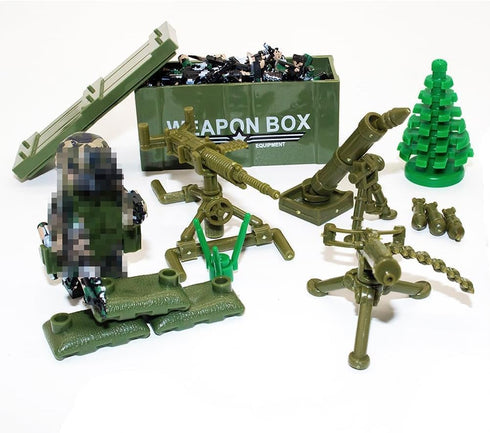 200+ Pcs Military Weapon Pack Accessories Kits Toys, Swat Team Building Block Toys, Army Equipment Gear Sets Compatible