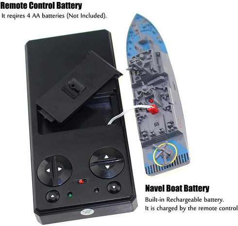 2.4 Swimming Tipmant Military RC Naval Ship Vessel Warcraft GHz Remote Control Boat Speedboat Electric Water for Pool
