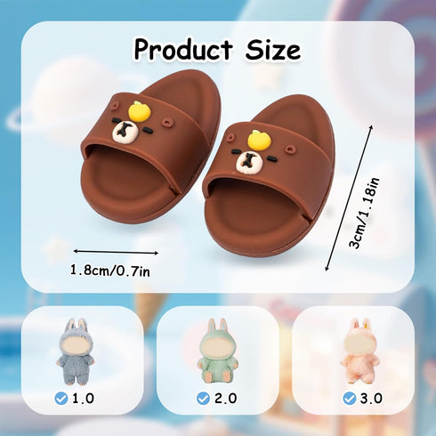 Summer 15 Sandals for Dolls - Blue Open-Toe Slippers, Cute Accessories for Photography, Display & Collectors Age Limit