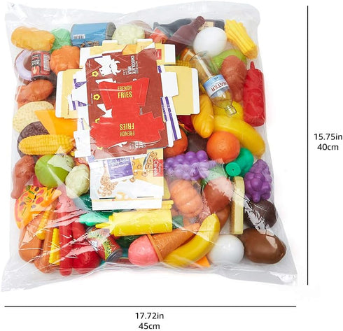 Set 3 150 Amazon Basics Pretend Play Food Toy for Kids Ages and Up, Pieces, Multicolor