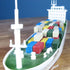 INQUWAN DIY Racing Boats Container Vessel Battery Powered Ship Model Educational Toys Children Gifts