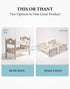 20 Inch WRP10 ROBUD Baby Doll Crib, Wooden Baby Doll Beds for Dolls, Blue Baby Doll Bunk Beds with Tulle, American Girl