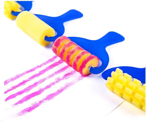 Art & Craft Mini Flower Sponge Brush Set - Fun DIY Painting Drawing Tools for Early Learning