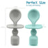 Silicone Baby Spoons for Baby Led Weaning, 2-Pack First Stage Feeding Spoon Set, Gum Friendly, BPA Free (Light Blue)