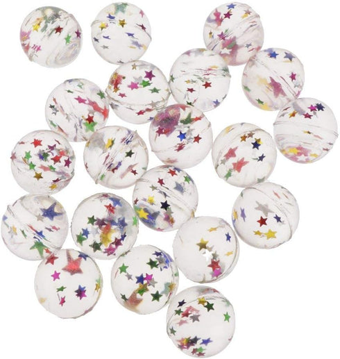 20pcs Clear Star Bouncy Balls, Kids Toy Magic Props, Birthday Party Bag Fillers