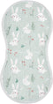 decor gift Cotton Baby Burp Cloths Easy Care Mint Six Playful Bunny spit up