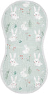 decor gift Cotton Baby Burp Cloths Easy Care Mint Six Playful Bunny spit up