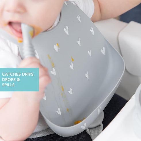 Set Bumkins First Feeding - Bowl, Lid, Spoon & Silicone Pocket Bib