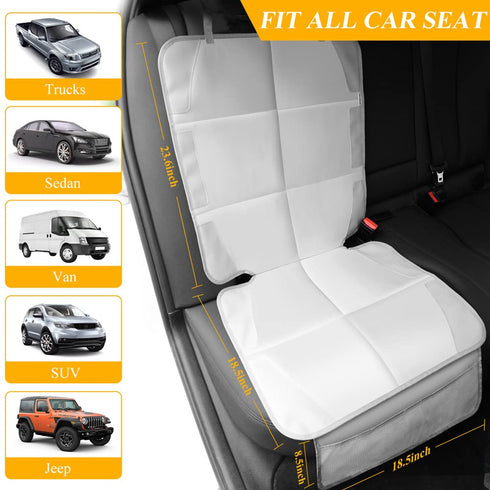 600D Gray-1 Meolsaek Car Seat Protector for Child Car Seat, Durable Fabric Waterproof Car Seat Cover with Thick Pad