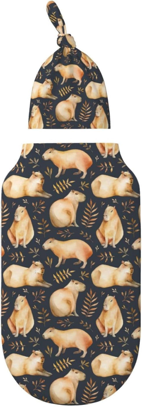 Capybaras Swaddle Blankets Newborn Receiving Blanket Baby Swaddle Wrap Soft Sleeping Sack for Baby Girls Boys by Figtihw