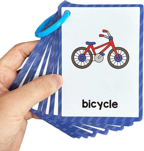 Lachilly English Words Learning Flashcards, 10 Cards with 18 High Frequency Words for Kindergarten Teaching Materials