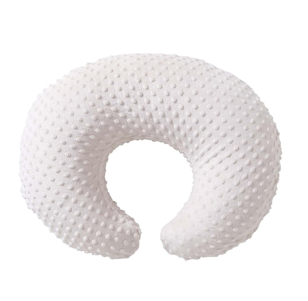 Nursing Pillow Cover, Plush Dot Breastfeeding Pillow Cases Slipcover Pillow Sham (Beige)