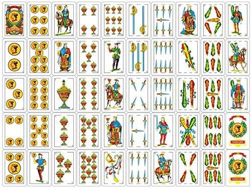 Playing Cards - Full Deck with 50 Cards, Smooth Plastic Coated, Beautifully Artistic Traditional Design