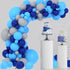 127PCS Navy Blue Gray Balloon Garland Arch Kit, Night Blue Light Blue Gray Night Blue Balloons for Jungle Safari Theme