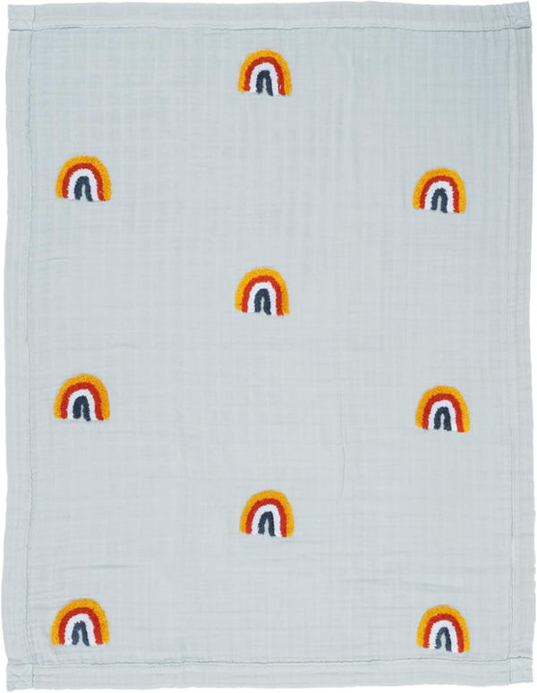Premium Muslin Punch Embroidery Swaddle Blankets for Newborns and Babies | 6-Layer%100