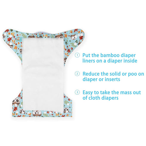 11.8 7.1 Inch 1 400 ALVABABY Diaper Liners for Baby Cloth Diaper Flushable Disposable Natural Soft Fragrance Free