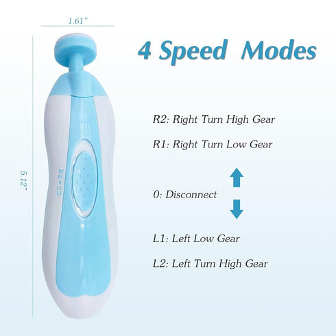 Trimmer Baby Nail File with Light Safe Electric Nail Clippers Kit for Newborn Infant Toddler Kids Toes and Fingernails