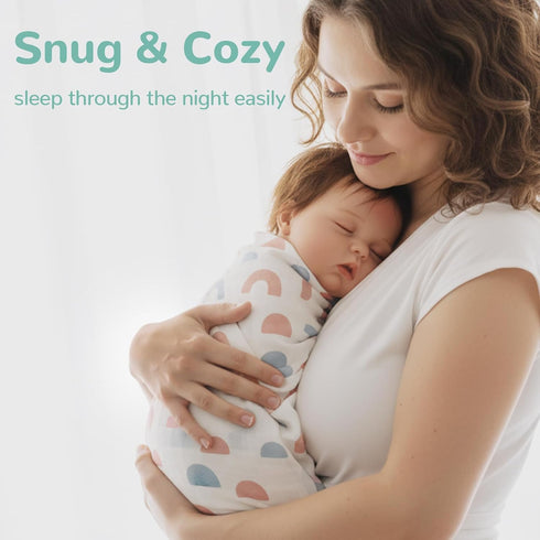47 47 inches, HECCEI Muslin Swaddle Blanket - Large Baby Muslin Blanket x Breathable & Soft Gender Neutral Receiving