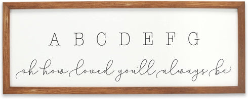Open Road Brands ABC Nursery Wall Art - Large Modern Alphabet Nursery