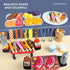 80 PCS BBQ Grill Playset Toy Barbecue Kitchen Cooking Set, Interactive Play Food Accessories for Toddlers 1-3, Ages 4-8