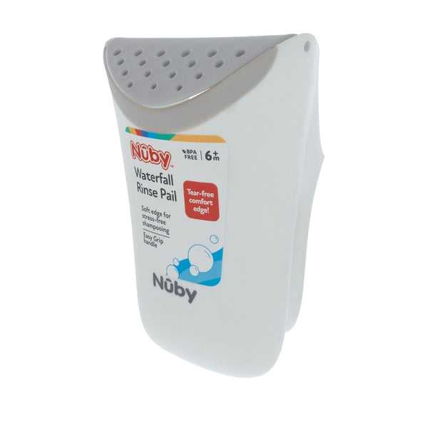 Nuby Waterfall Rinse Pail - Gentle Rinsing Water Scoop for Tear-Free Infant