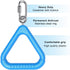 Dolibest 4Pcs Trapeze Swing Bar Rings with Carabiners for Ninja Swing Set Accessories, Monkey Ring Toys for Kids
