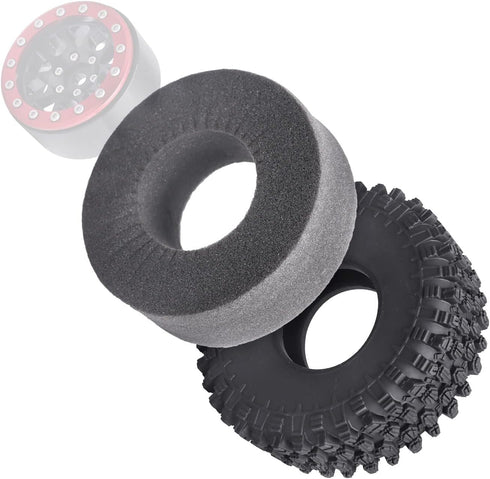4PCS 4.7 Inch Outer Diameter RC Crawler Tires 1.9 Inch Tires for Axial SCX10 90047 SCX10 III AXI03007