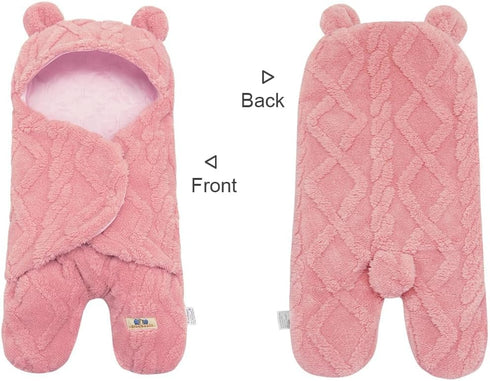 Cozy Soft Pink Newborn Swaddling Blanket - Breathable