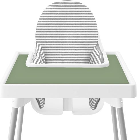 2 Packs High Chair Placemat for IKEA Antilop Baby High Chair, Stain Resistant Non-Slip Toddler Silicone High Chair
