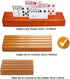 Set 2 9.84In 3.1Inch Exqline Wood Playing Card Holders Tray Racks Organizer of for Kids Seniors Adults - Latest Version