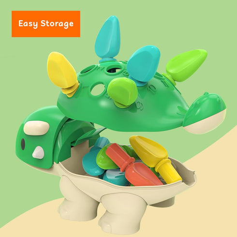 Toddler Montessori Toys Educational Dinosaur Game Learning Activities for 1-4 Year Old Kids Birthday Gifts