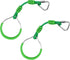 2 Pack Green Ninja Warrior Obstacle Course Accessories Swing Playset Ring for Kids and Adults, Outdoor Gym Training