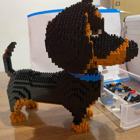 Ulanlan Adult Building Sets, Dog Animal Building Toy, Micro Brick Building Block Dog Model to Build, Best Gift for Dog