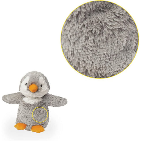 warmies Microwavable Stuffed Animals, Gray Penguin - Heated Stuffed Animal Plushie for Warmth - Cute Soft Plush Toys