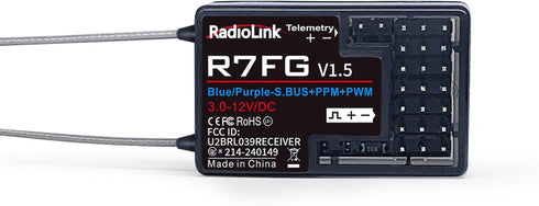 Radiolink R7FG 7 Channels RC Gyro Receiver, Voltage Telemetry Long Range Control,