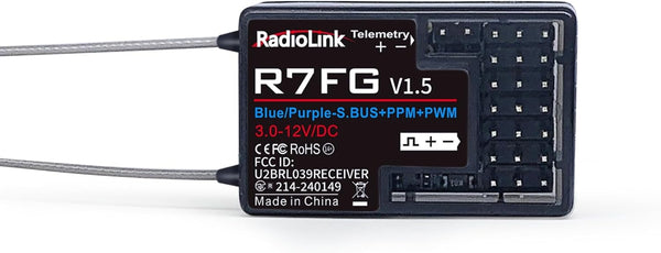 Radiolink R7FG 7 Channels RC Gyro Receiver, Voltage Telemetry Long Range Control,