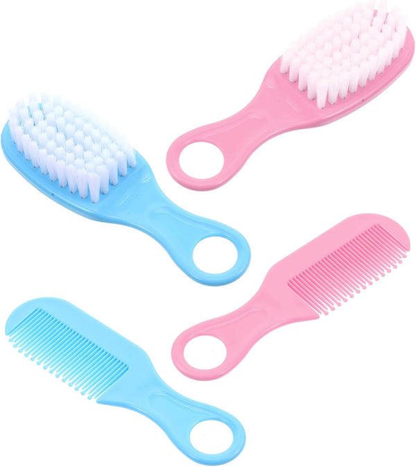YARNOW Brush and Comb Set for Newborns, Soft Hair Brush with Gentle