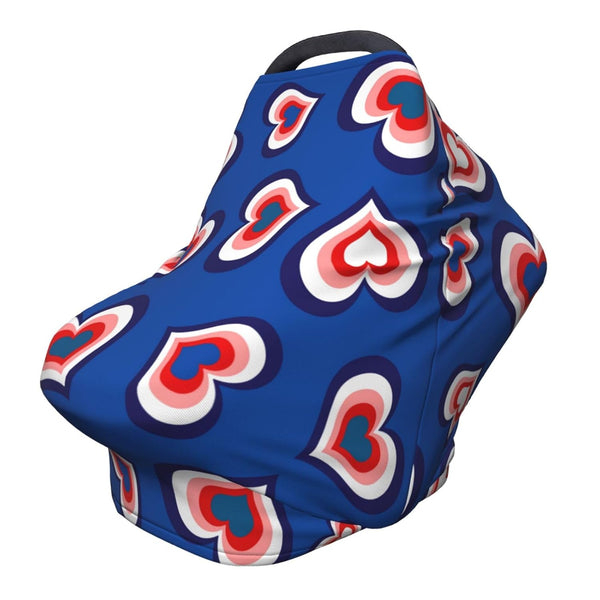 Schgap Hearts Car Seat Cover for Baby, Soft Stroller Cover Nursing Cover Breastfeeding