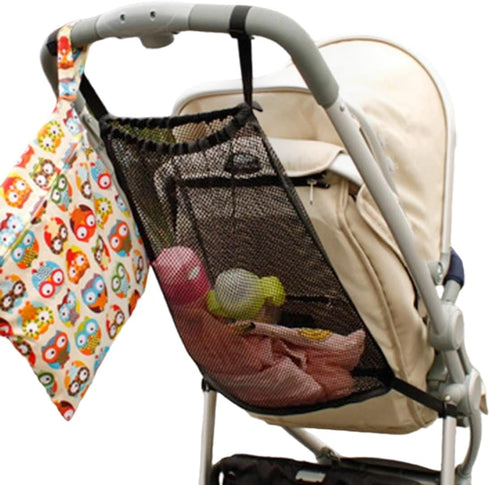 KALDEHVEST Universal Stroller Organizer, Universal Baby Stroller Hanging Mesh Pocket with Detachable Straps, Infant