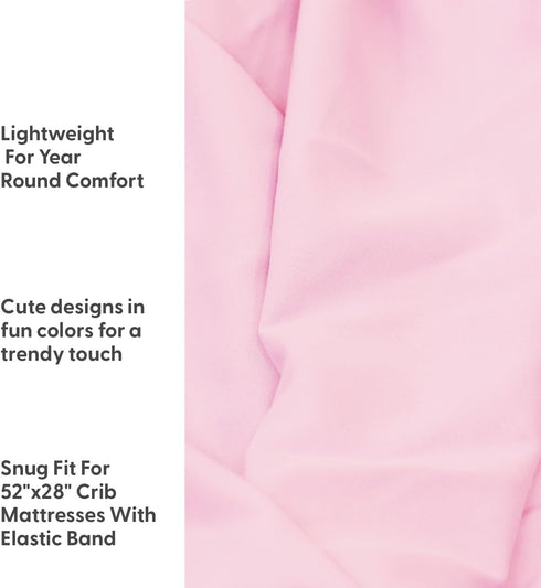 4-Pack Set The Peanutshell Fitted Crib Sheet - Super Soft & Breathable Baby Girl Crib Sheets, Nursery Decor, Fit