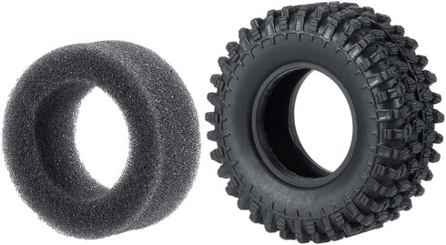 4PCS 1.0" Crawler Tires Rubber Wheel Tires Set for 1/24 Axial SCX24 RC Crawler Car (50mm)