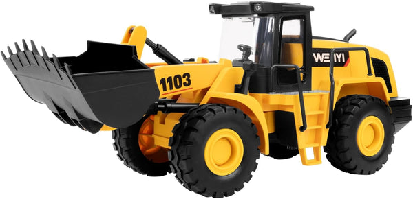 YySiRui Bulldozer Toy, 16" Front Loader, 1:10 Scale Classics Bulldozer, Wheel Loader with